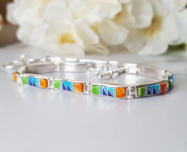 Sterling Silver AZ Turquoise & Inlay Bracelets