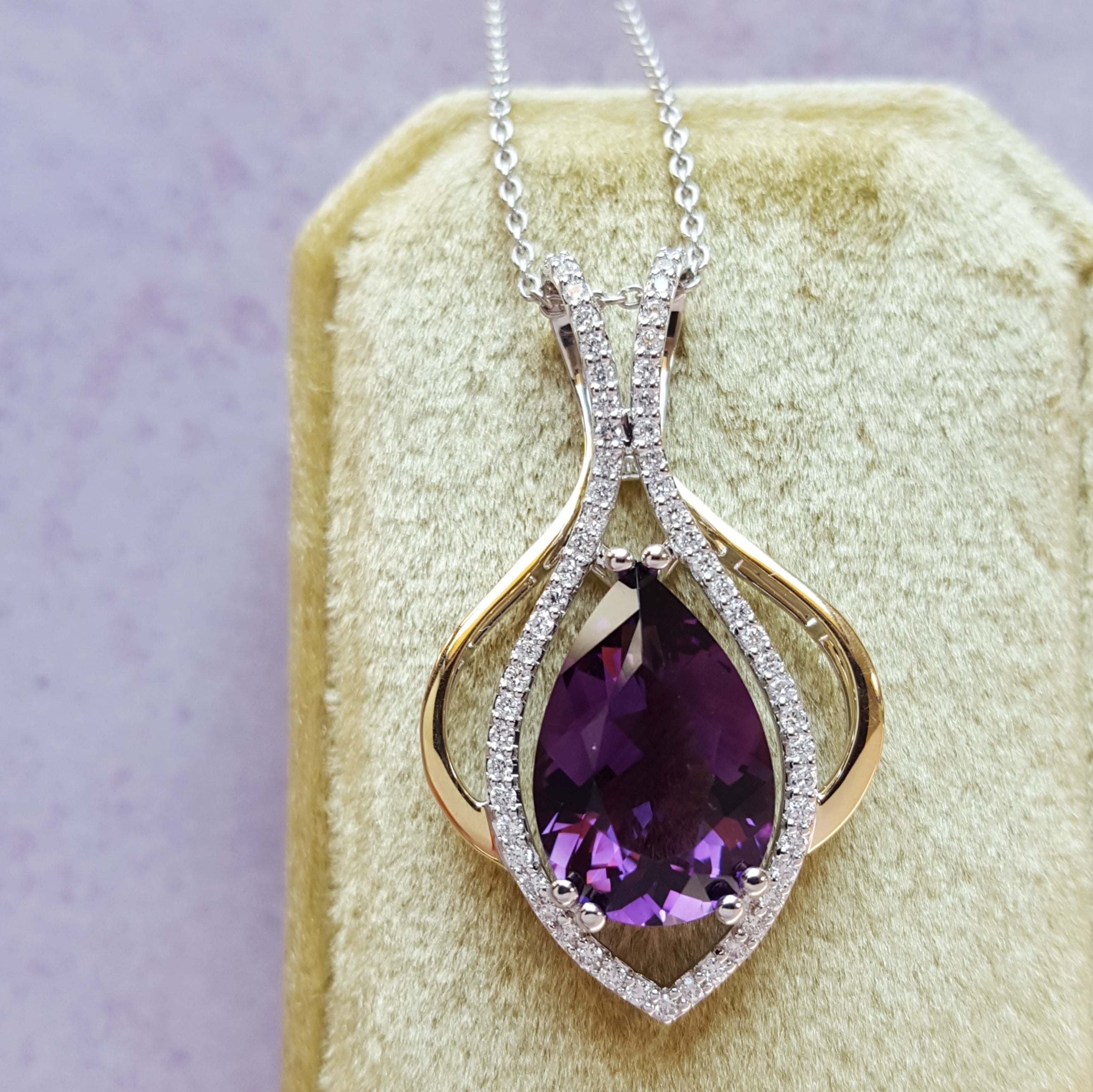 Original Amethyst Lotus Pendant – Sami Fine Jewelry