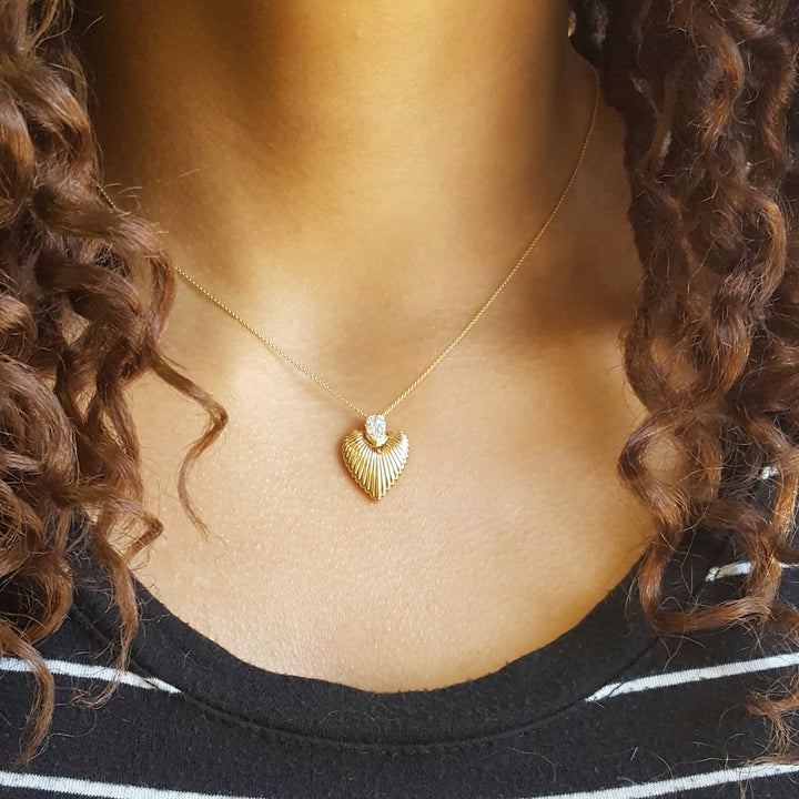 Angel Wing Heart Pendant