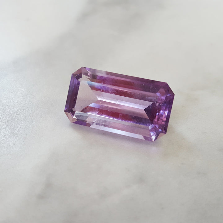 Elongated Emerald Cut Vintage Arizona Amethyst Gem