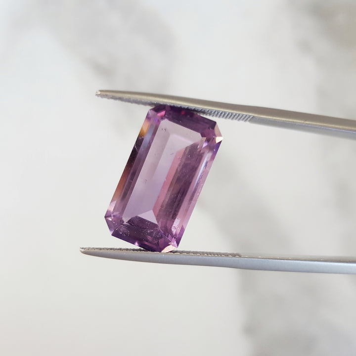 Elongated Emerald Cut Vintage Arizona Amethyst Gem