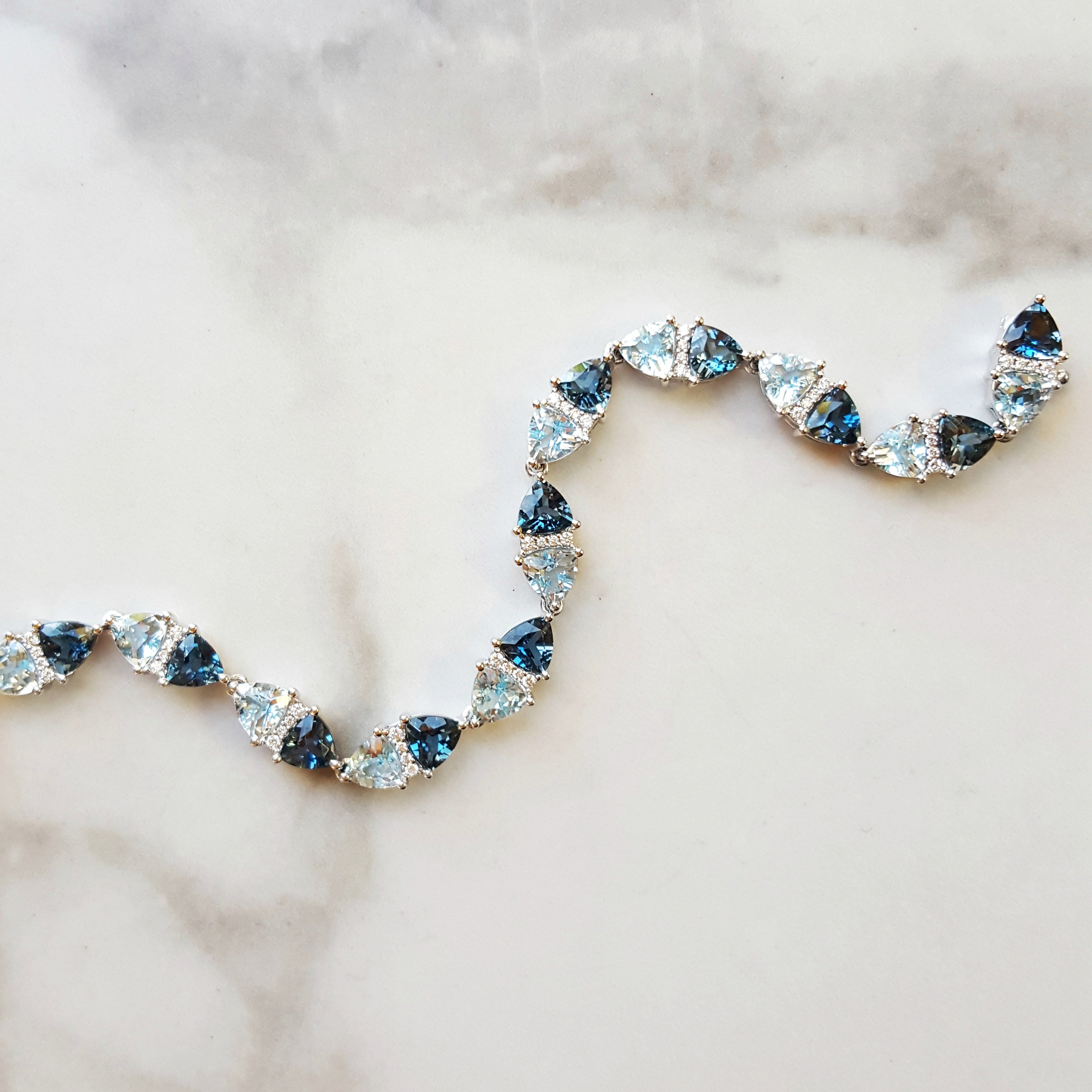 Alternating London and Sky Blue Topaz Bracelet – Sami Fine Jewelry