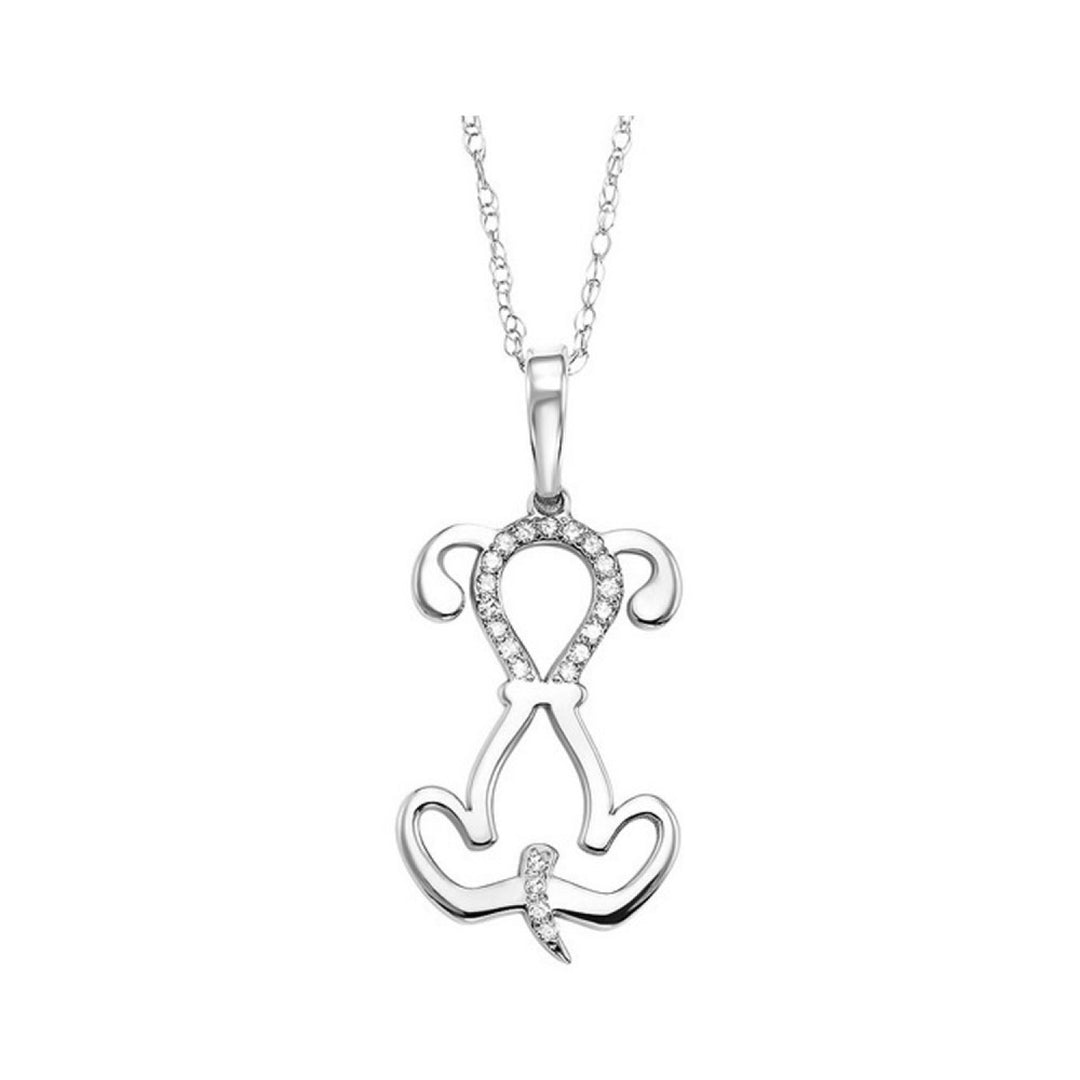 10k Modern Dog Pendant