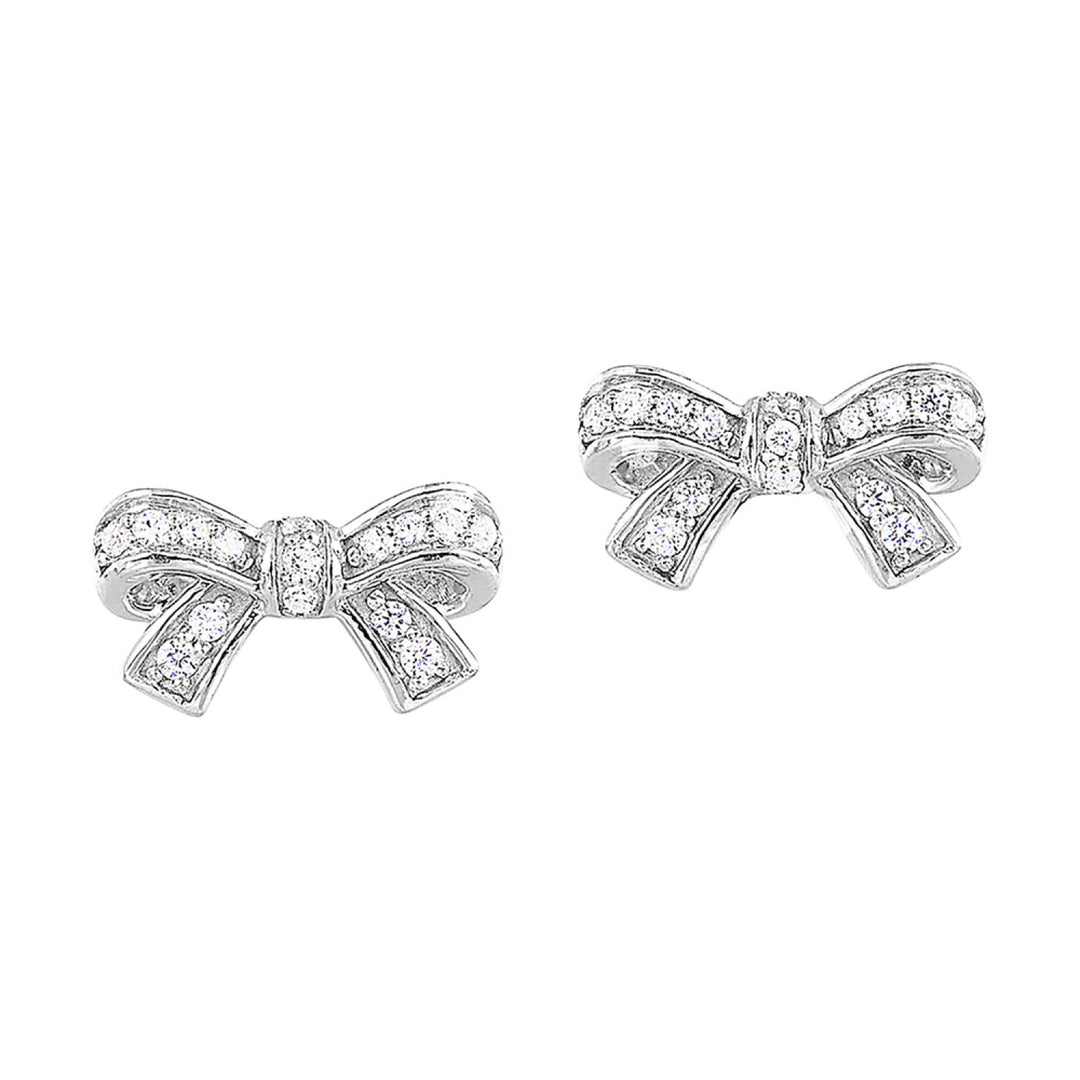 Diamond Bow Studs