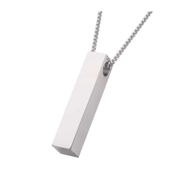 INOX Jewelry The Monolith Engravable Pendant with Chain