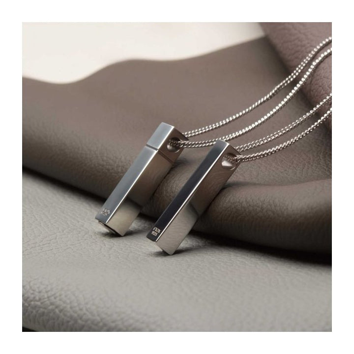 INOX Jewelry The Monolith Engravable Pendant with Chain