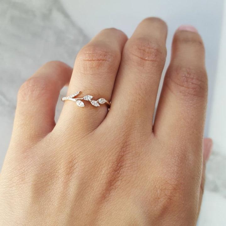 Gems One Diamond Vine Ring