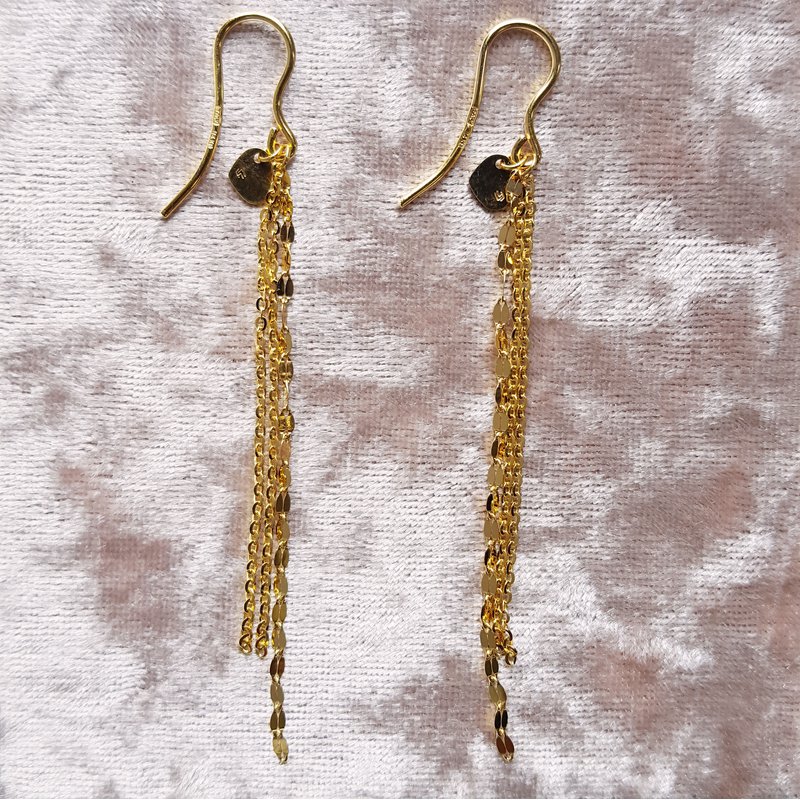 Chain tassel earrings sales