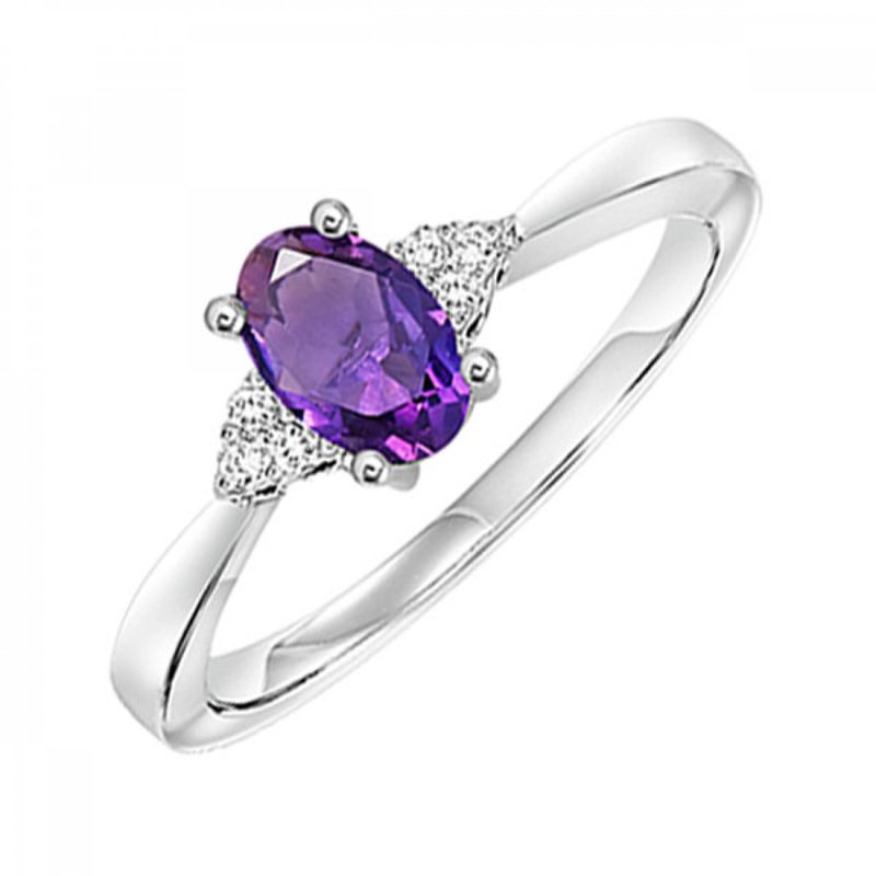 Gems One Amethyst and Diamond Ring FR4020