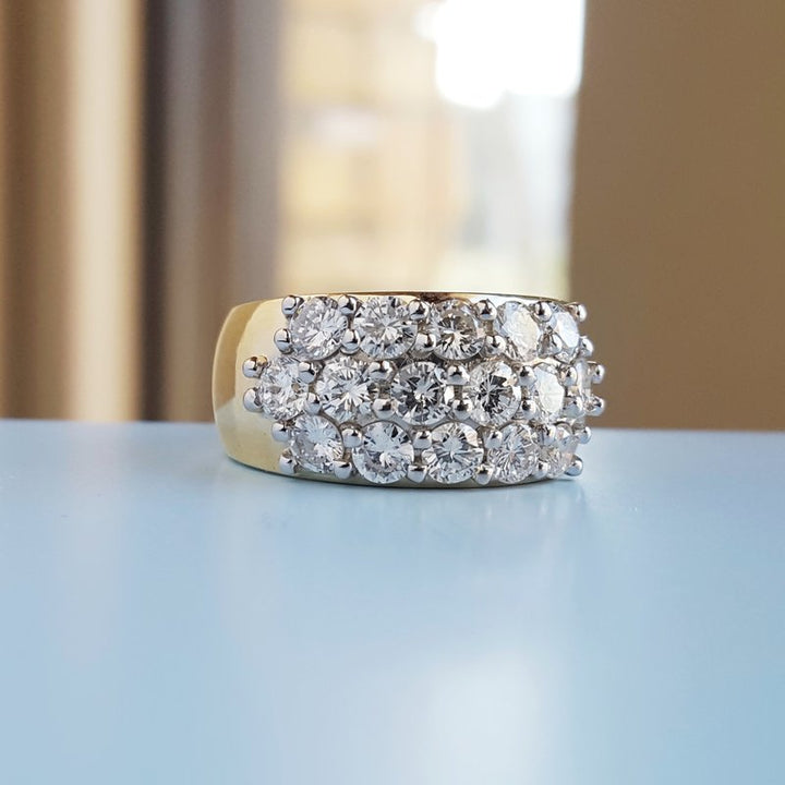 Luxury by Rene Hernandez 3 Row Anniversary Band