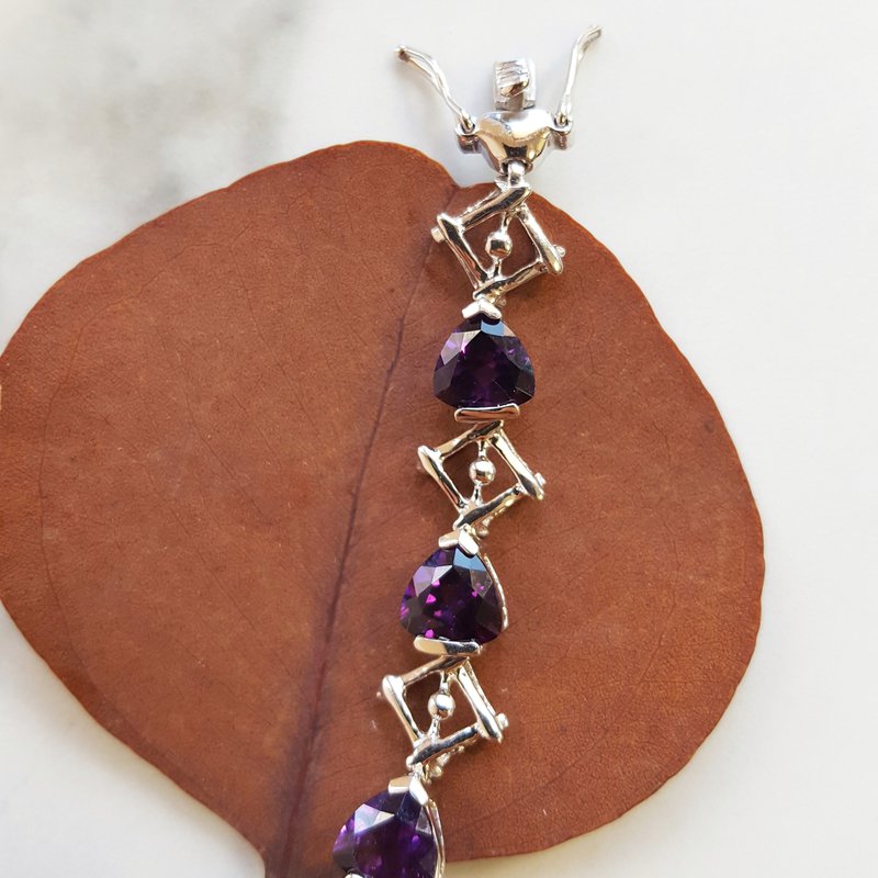 Arizona Amethyst Gold Jewelry Geometrically Modern Amethyst Bracelet Sami Fine Jewelry