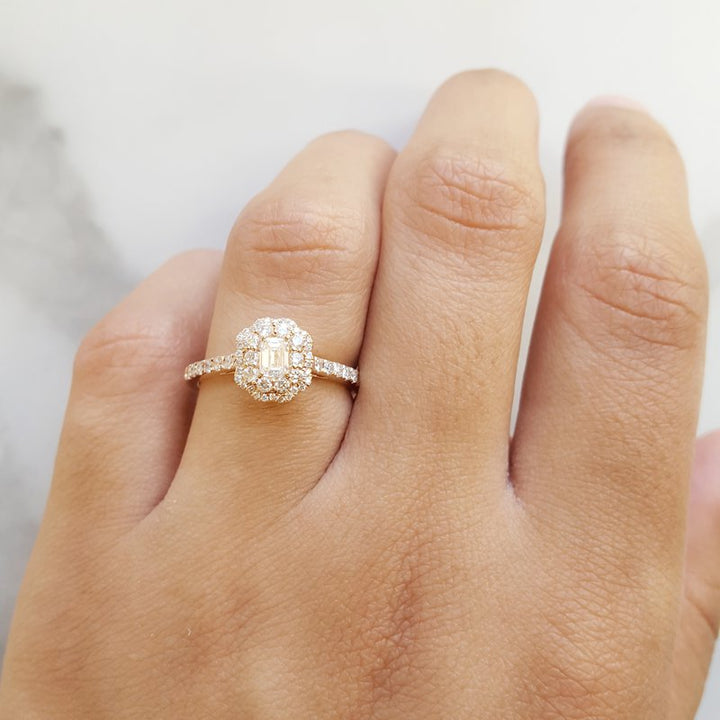 Gems One Vintage Round Stone Engagement Ring 031054