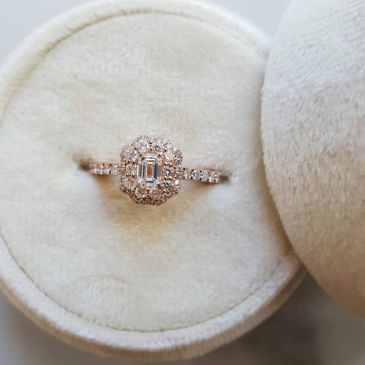 Gems One Vintage Round Stone Engagement Ring