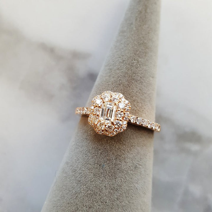 Gems One Vintage Round Stone Engagement Ring