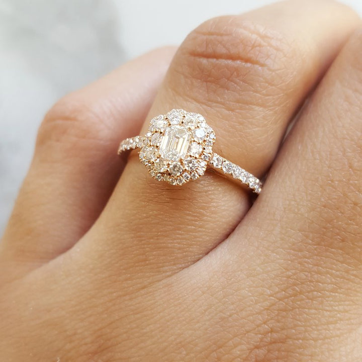 Gems One Vintage Round Stone Engagement Ring