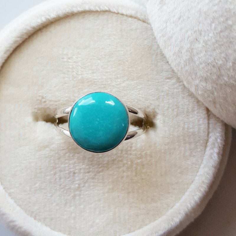 FOX Turquoise 3連 シルバーリング Arizona Turquoise and Inlaid Jewelry Hopi Tribe Fox Turquoise Ring