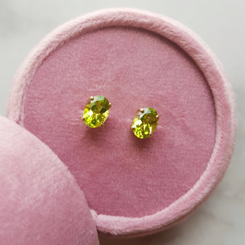 Arizona Peridot Gold Jewelry Oval Essential Peridot Studs 370659