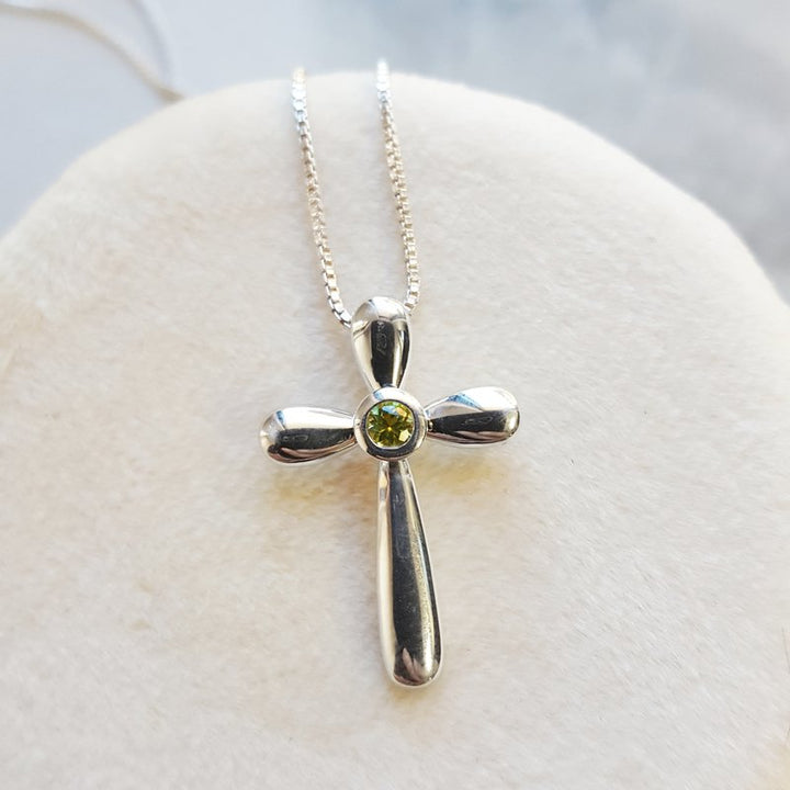 Arizona Peridot Silver Jewelry Peridot Cross Necklace 370643