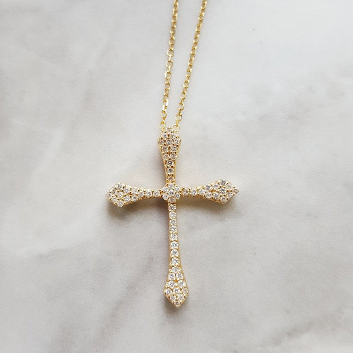 14ky Diamond Vintage Celtic Cross Pendant