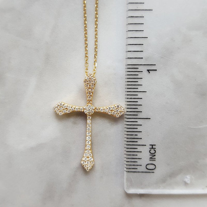 14ky Diamond Vintage Celtic Cross Pendant