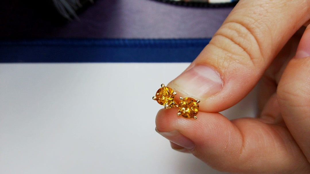 Precious Metal Gemstone Earring