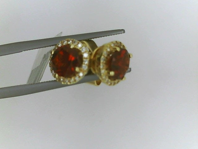 Precious Metal Gemstone Earring