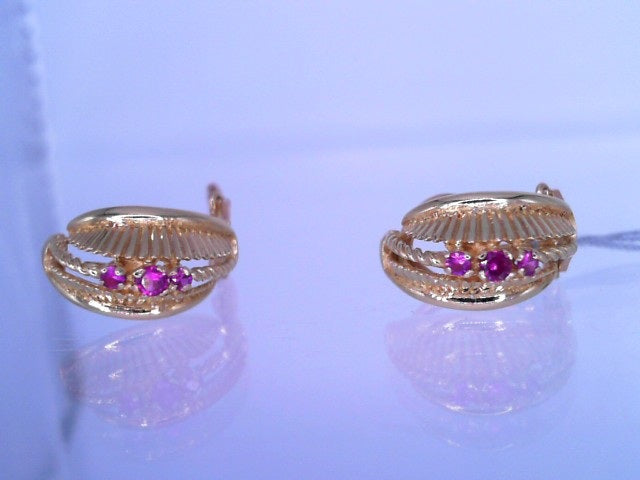 Precious Metal Gemstone Earring
