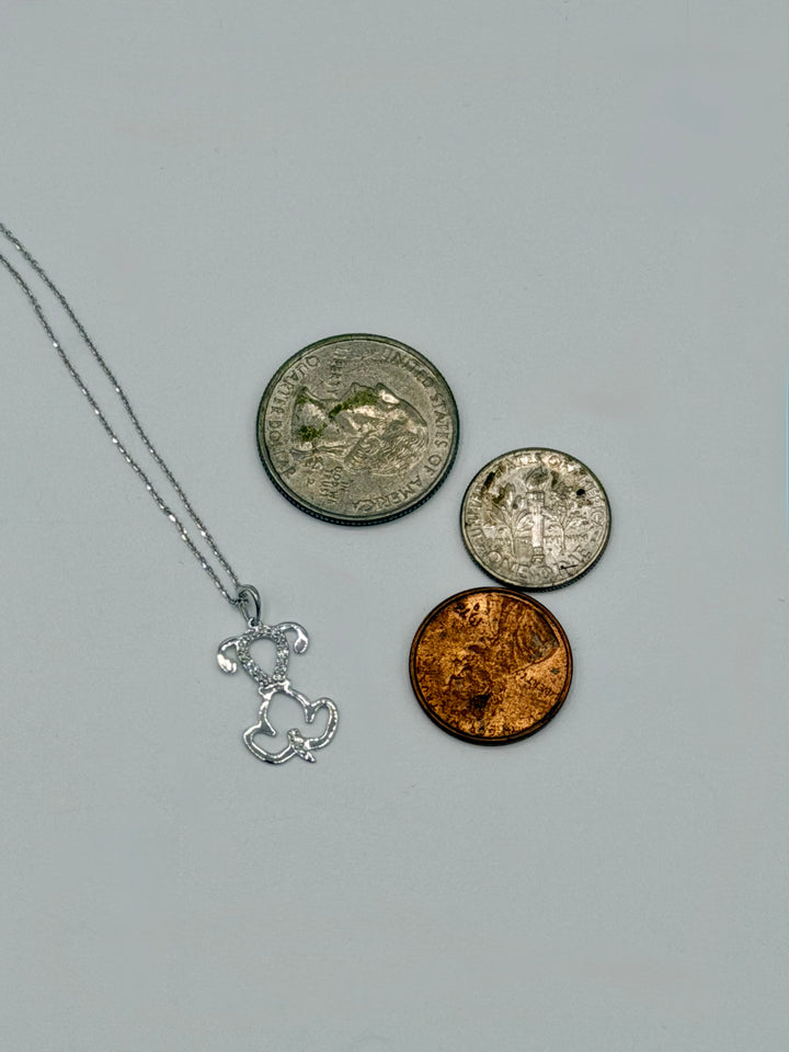 10k Modern Dog Pendant