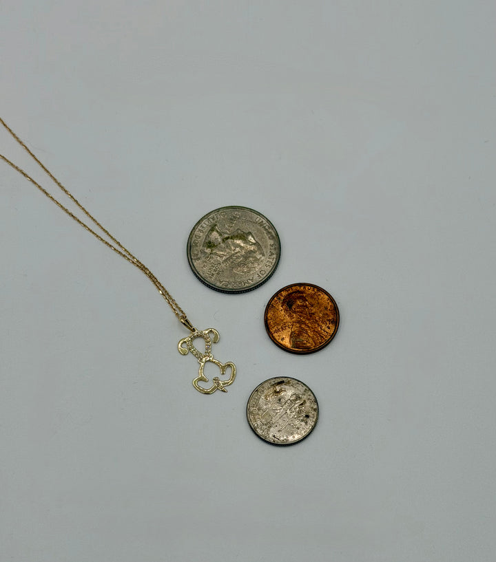 10k Modern Dog Pendant
