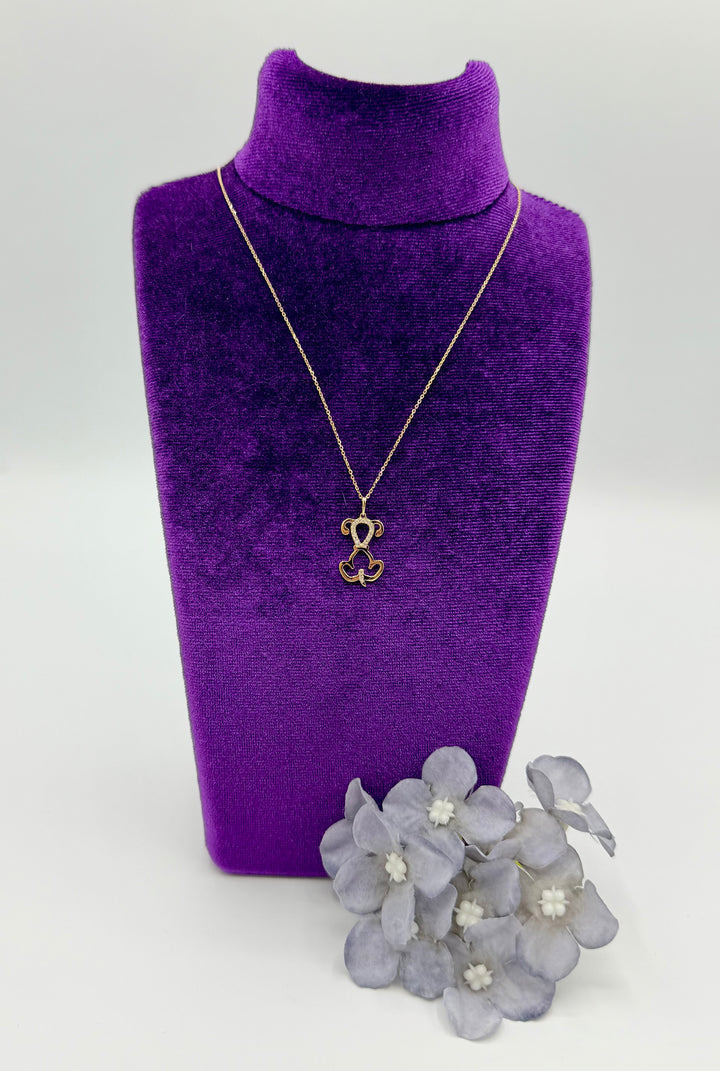 10k Modern Dog Pendant