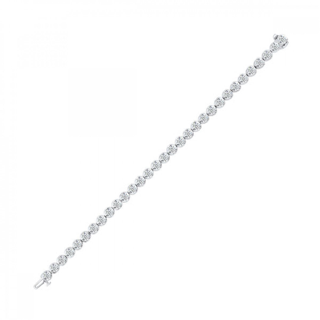 14K White Gold Timeless Radiance Diamond Tennis Bracelet