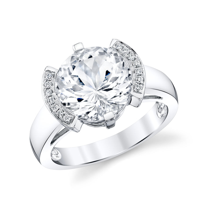 American Gem Collection #294 "Crystal Skyline" Colorado Topaz 14K White Gold Ring