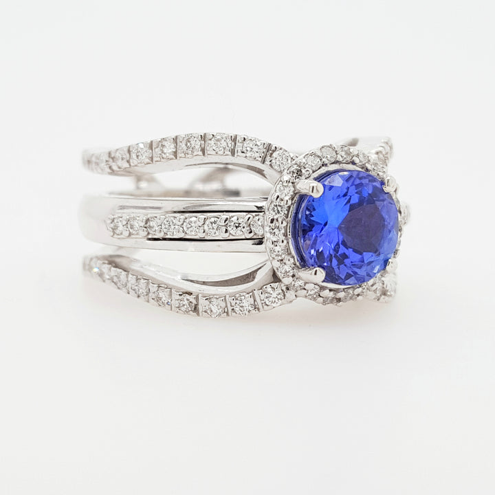 Luxury by Rene Hernandez Triple Row Statement Sapphire Ring