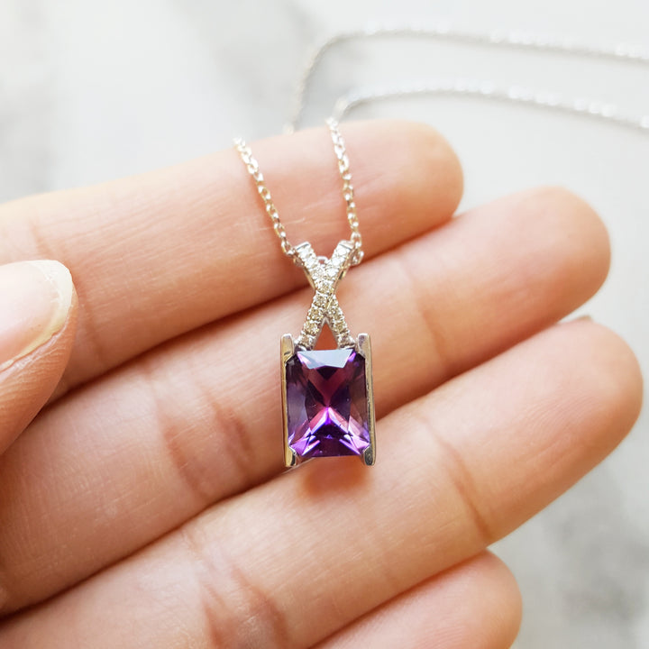 X Radiant Amethyst Pendant