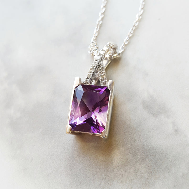 X Radiant Amethyst Pendant