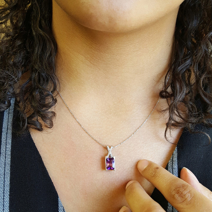 X Radiant Amethyst Pendant