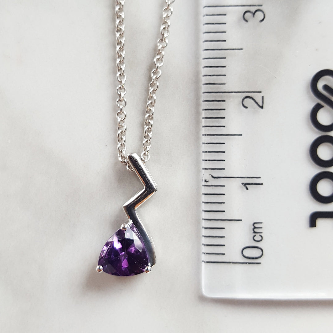 Arizona Amethyst Lightning Bolt Pendant
