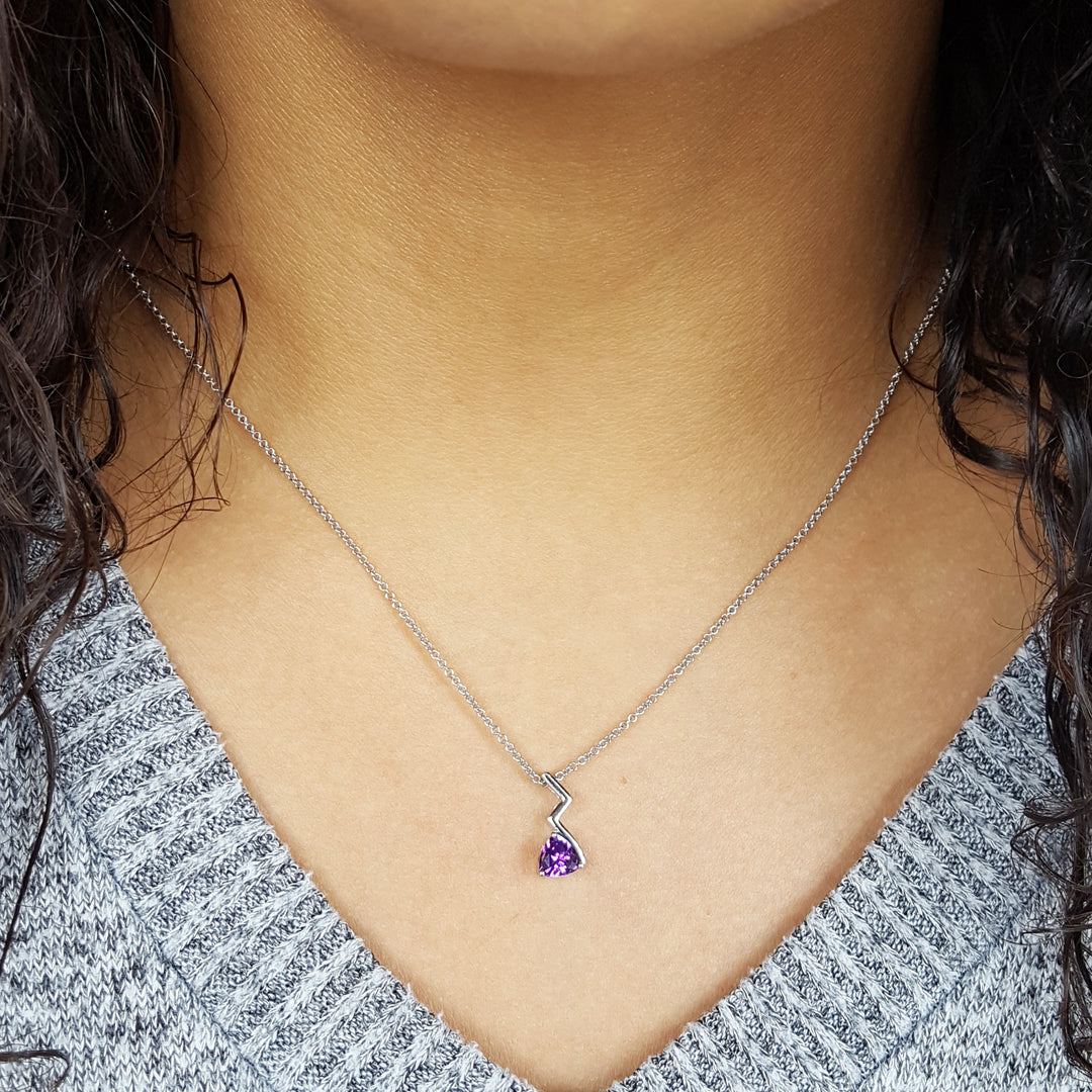 Arizona Amethyst Lightning Bolt Pendant