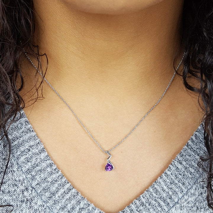 Arizona Amethyst Lightning Bolt Pendant