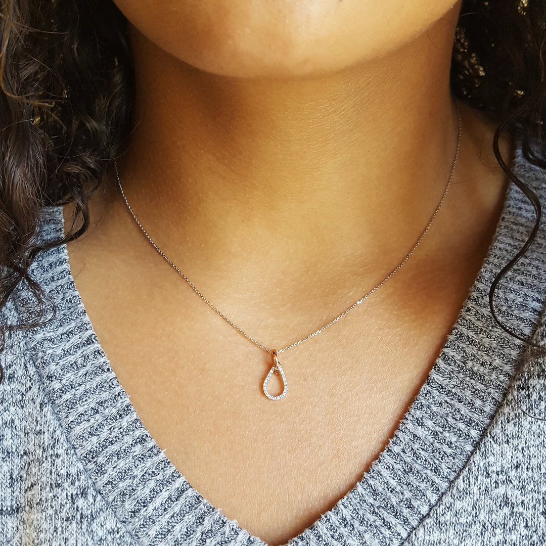 Accent Loop Diamond Pendant