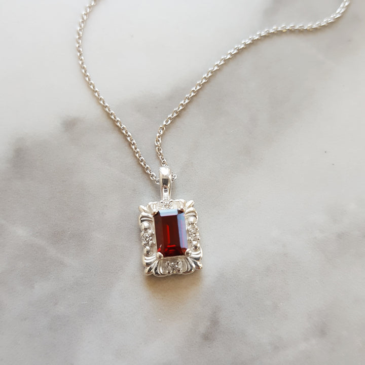 Brilliant Cut Arizona Garnet Pendant