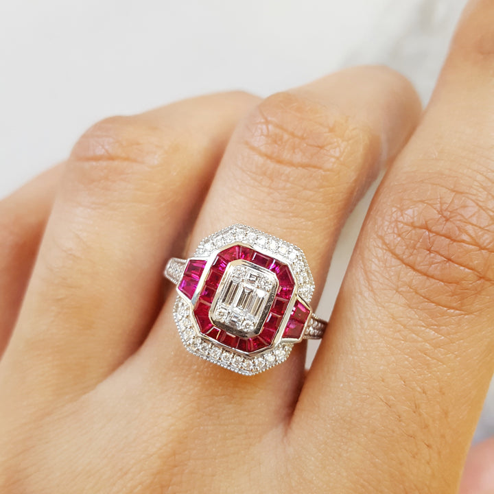 Vintage Inspired Ruby Ring