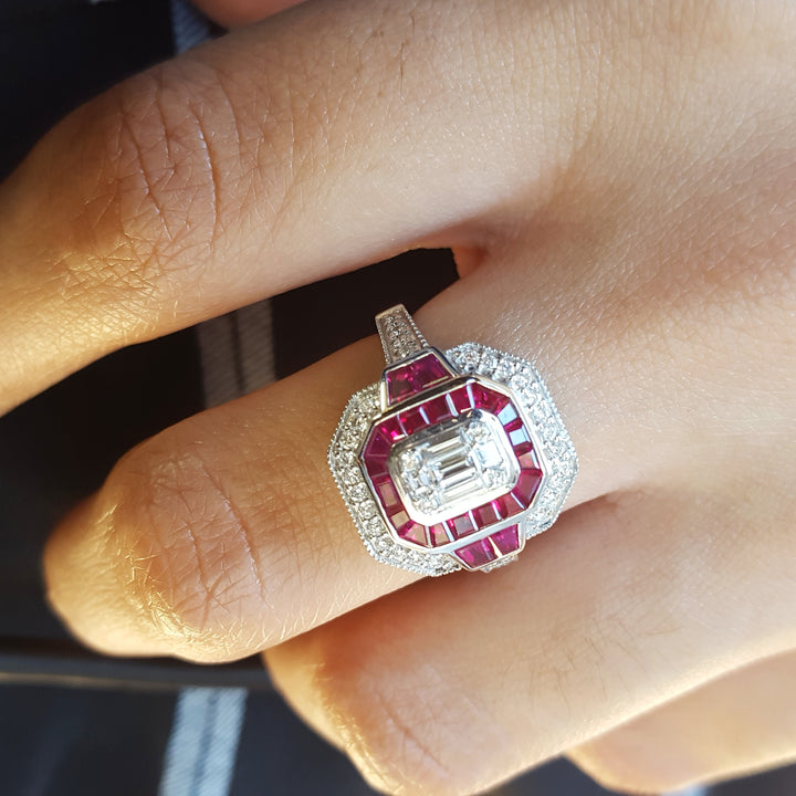 Vintage Inspired Ruby Ring