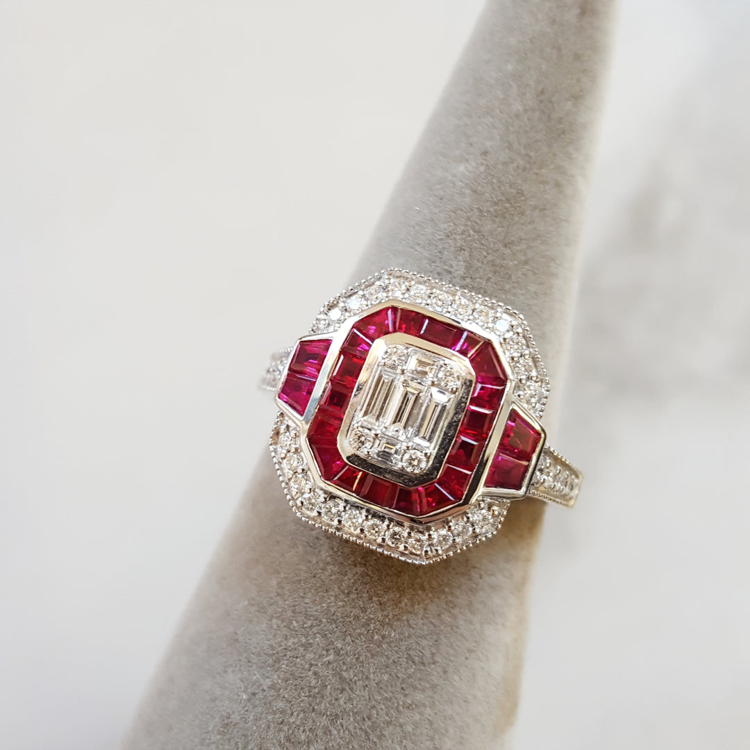 Vintage Inspired Ruby Ring