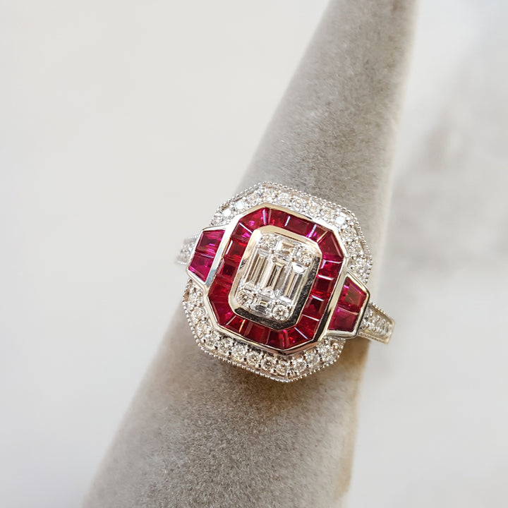 Vintage Inspired Ruby Ring