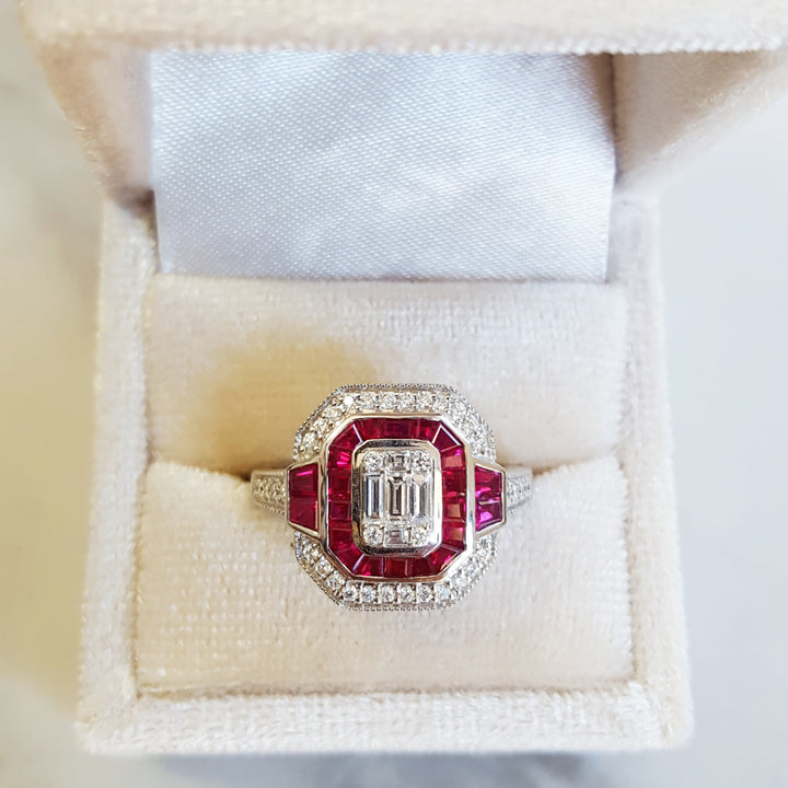 Vintage Inspired Ruby Ring