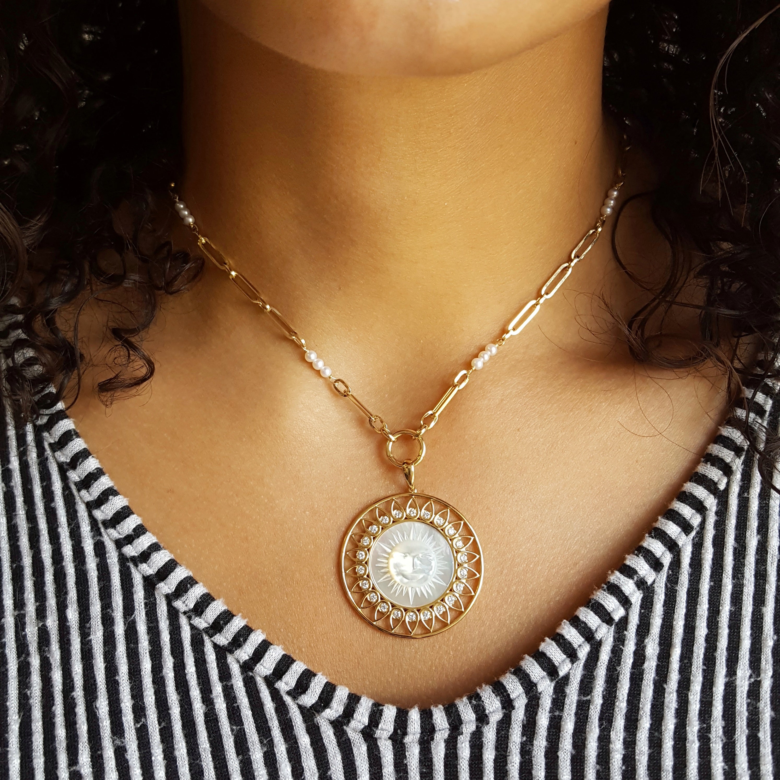 Renaissance Sun Medallion Pendant – Sami Fine Jewelry