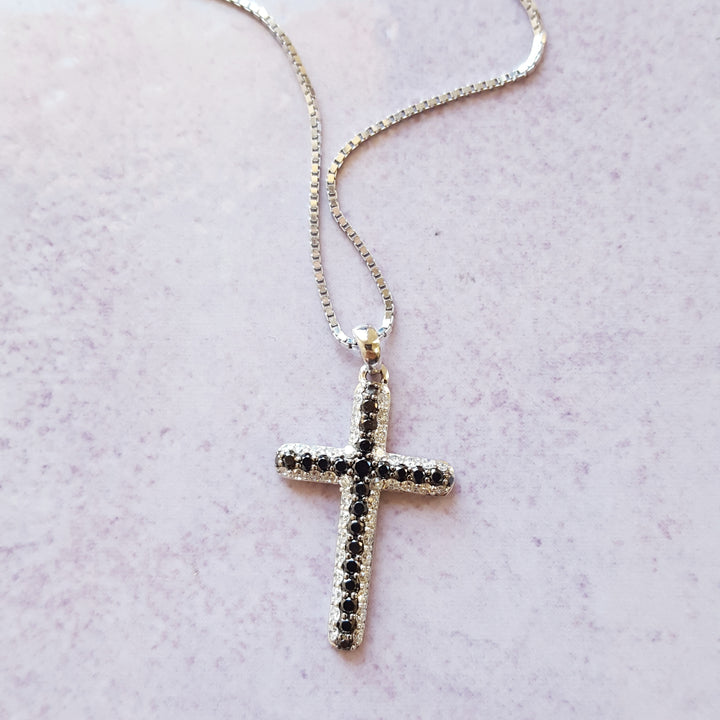 Black and White Diamond Pendant