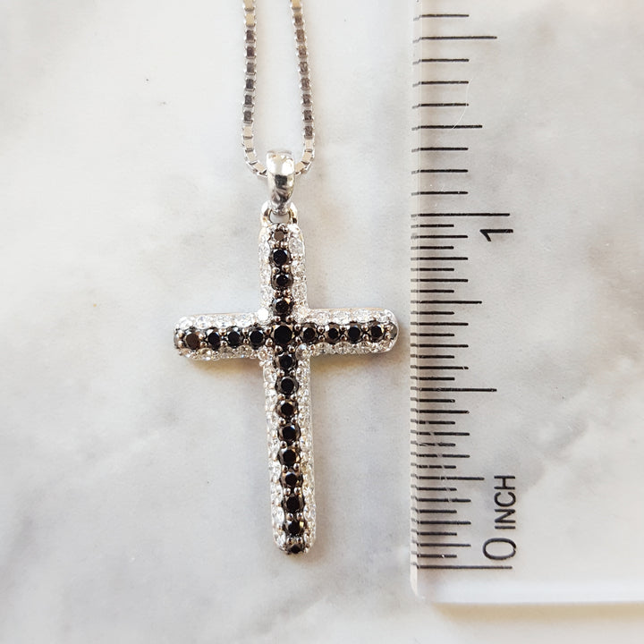 Black and White Diamond Pendant