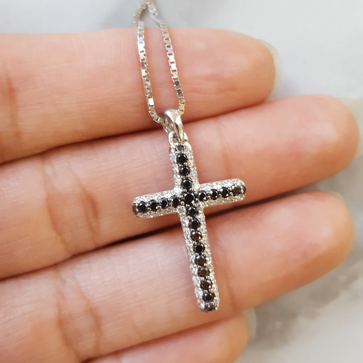 Black and White Diamond Pendant